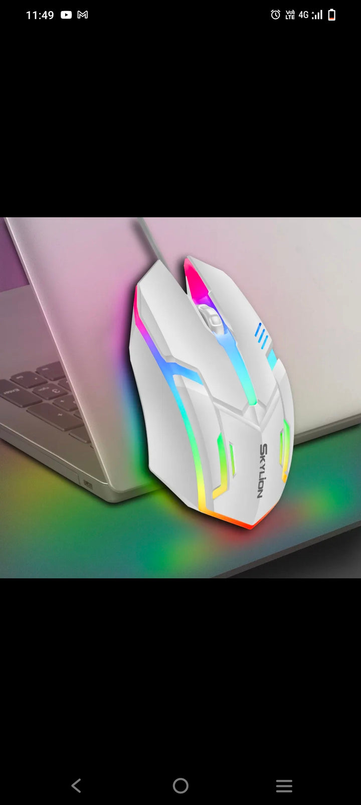 SKYLION F1 Wired 3 keys Mouse colourful lightening Gaming and Office for Microsoft window and Apple iOS system