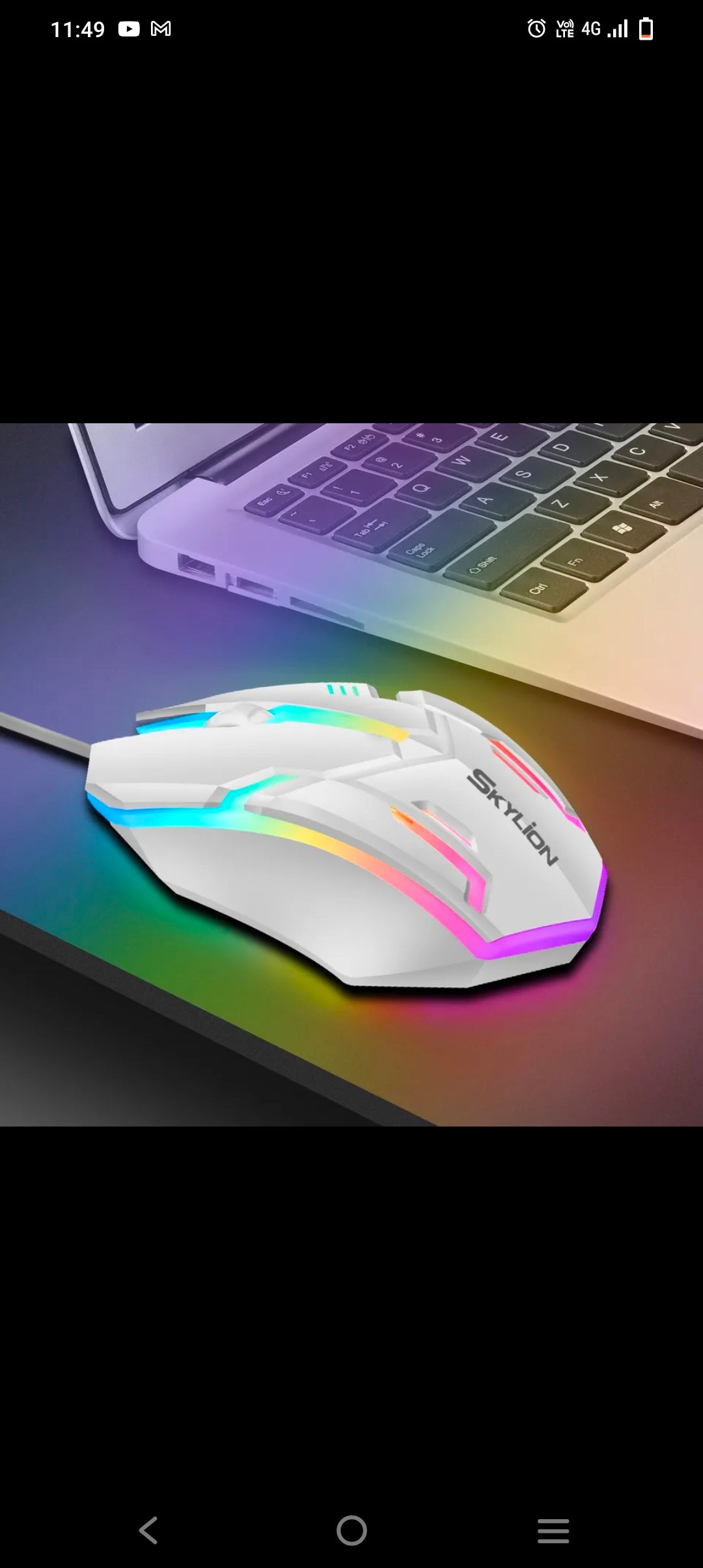 SKYLION F1 Wired 3 keys Mouse colourful lightening Gaming and Office for Microsoft window and Apple iOS system