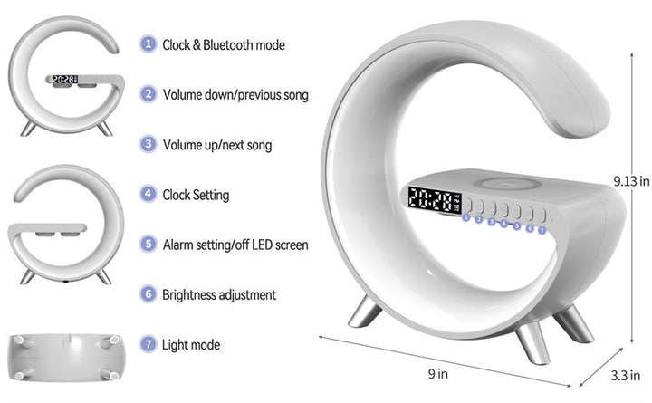 G Led Wireless Charger Lamp