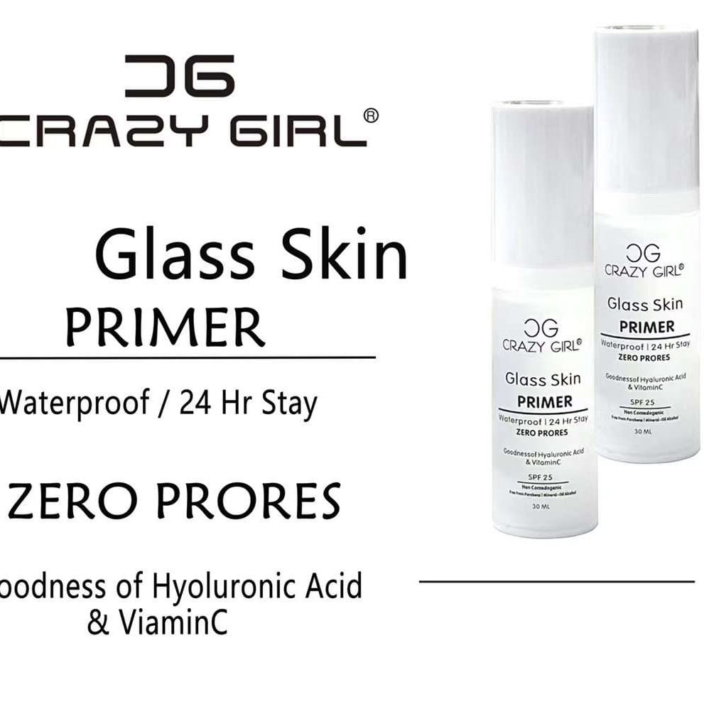 crazy girl glass skin primer: pore blurring, hydrating & illuminating primer for a flawless, glass like finish | 30ml crazy girl glass skin primer: pore blurring, hydrating & illuminating primer for a flawless, glass like finish | 30ml