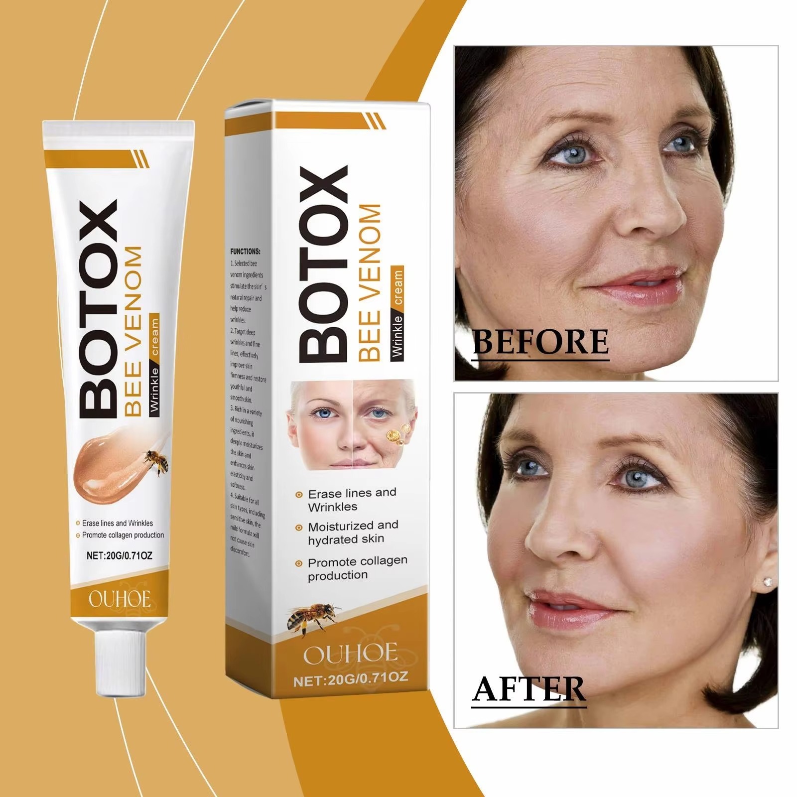 botox bee venom wrinkle cream | anti‑aging moisturizer | collagen boost | reduce wrinkles & fine lines 20gm botox bee venom wrinkle cream | anti‑aging moisturizer | collagen boost | reduce wrinkles & fine lines 20gm