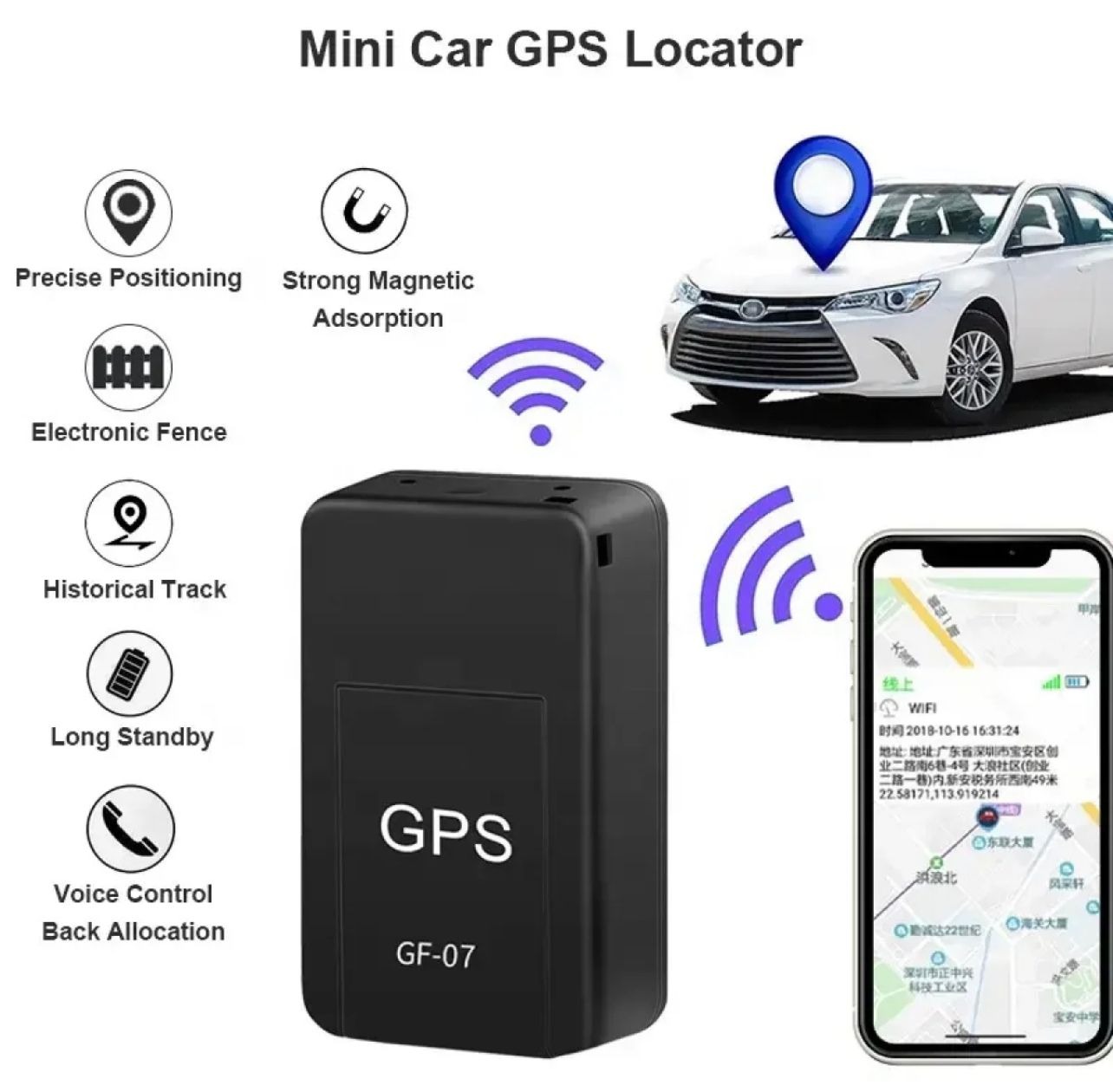 gf07 wireless mini magnetic gps tracker car mobile bike bag tracking device gf07 wireless mini magnetic gps tracker car mobile bike bag tracking device