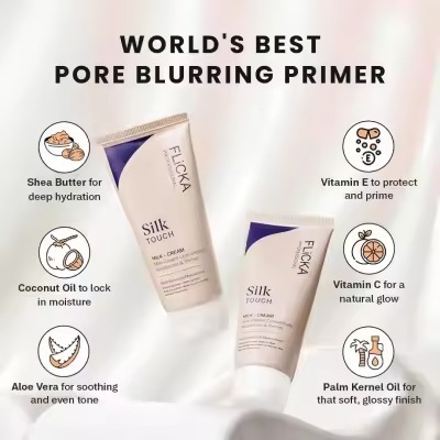 flicka silk touch 3‑in‑1 moisturizer & primer | hydrating, lightweight, long‑lasting | pore minimizer | flicka silk touch 3‑in‑1 moisturizer & primer | hydrating, lightweight, long‑lasting | pore minimizer |
