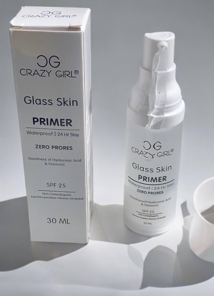 crazy girl glass skin primer: pore blurring, hydrating & illuminating primer for a flawless, glass like finish | 30ml crazy girl glass skin primer: pore blurring, hydrating & illuminating primer for a flawless, glass like finish | 30ml