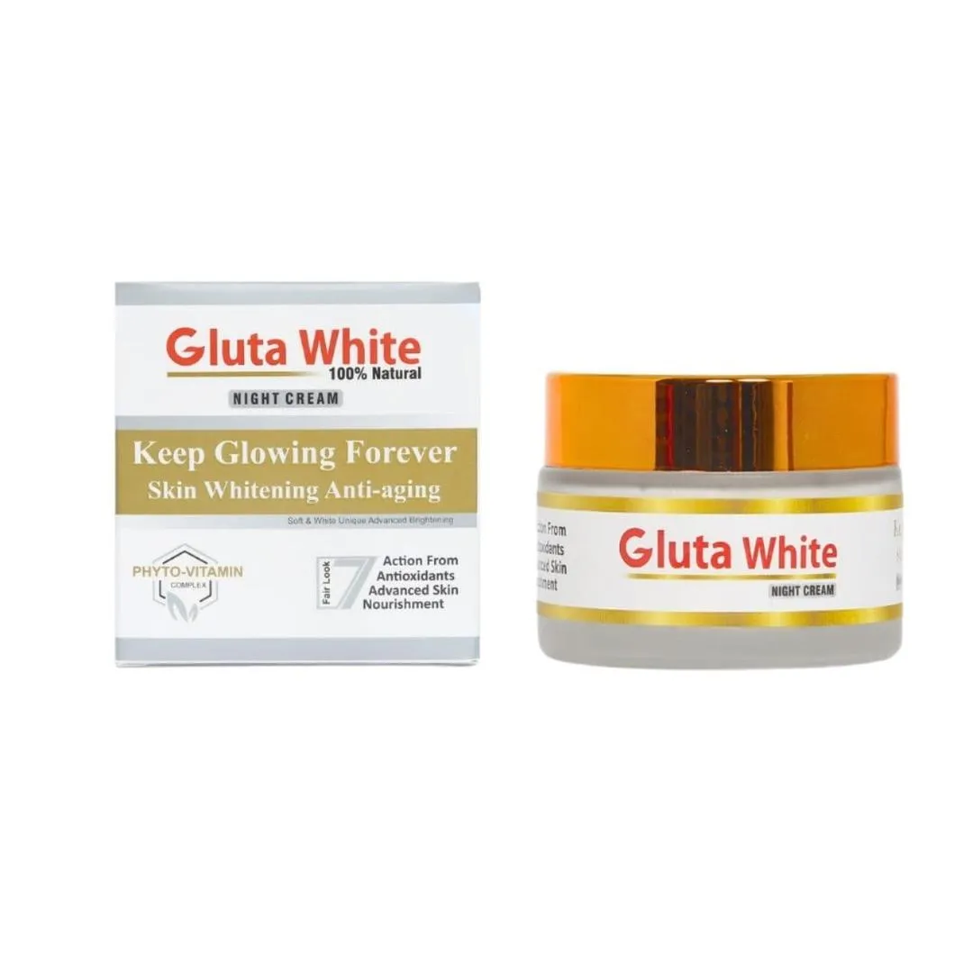 gluta white whitening & brightening cream jar – deep moisturizing, skin softening & nourishing formula gluta white whitening & brightening cream jar – deep moisturizing, skin softening & nourishing formula